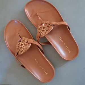 Vegan leather brown sandals